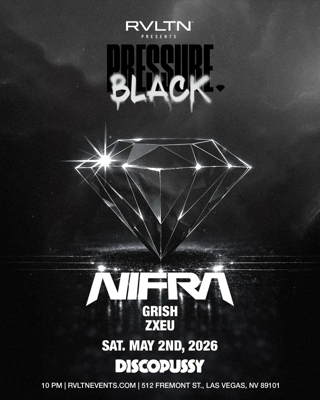 Flyer: Pressure Presents Nifra + support by Grish & Zxeu